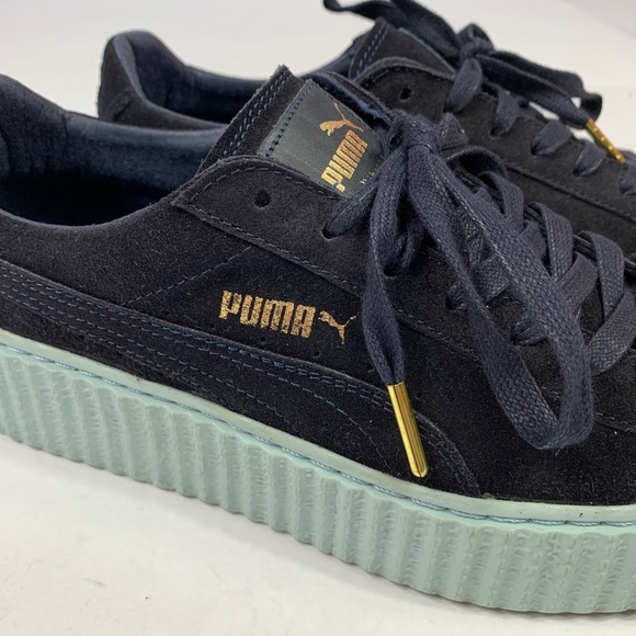 Puma Fenty Rihanna Suede Creepers Peacoat 361005 - Picture 2 of 11